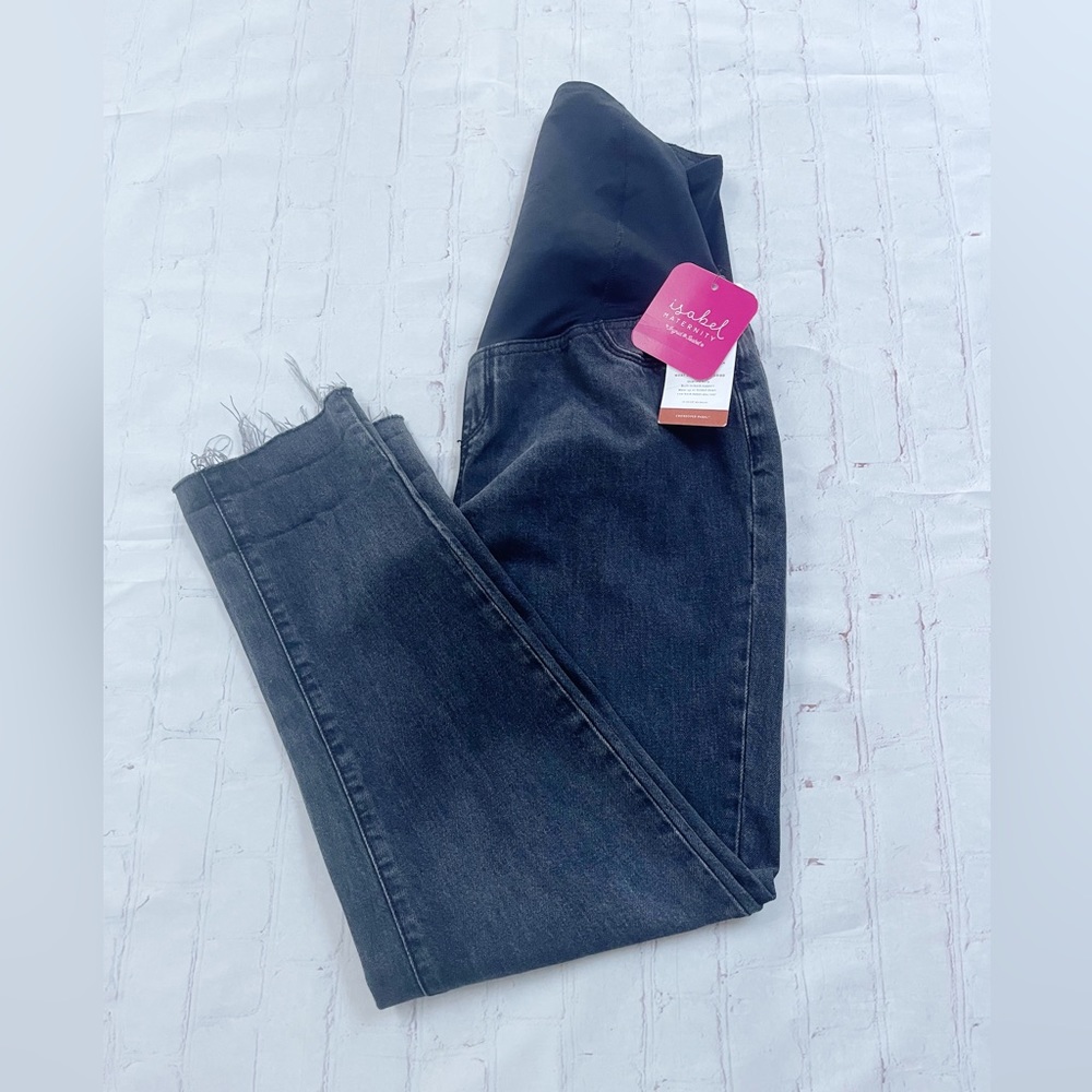 [Isabel Maternity] NWT black raw hem boyfriend jean women’s 16